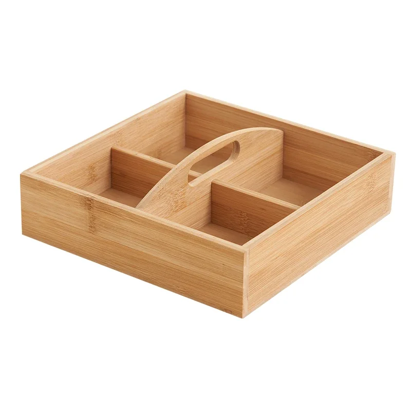 Handmade Wooden Dry Fruit Tray with 4 Storage Comparisons Dry Fruits Box at Affordable Prices