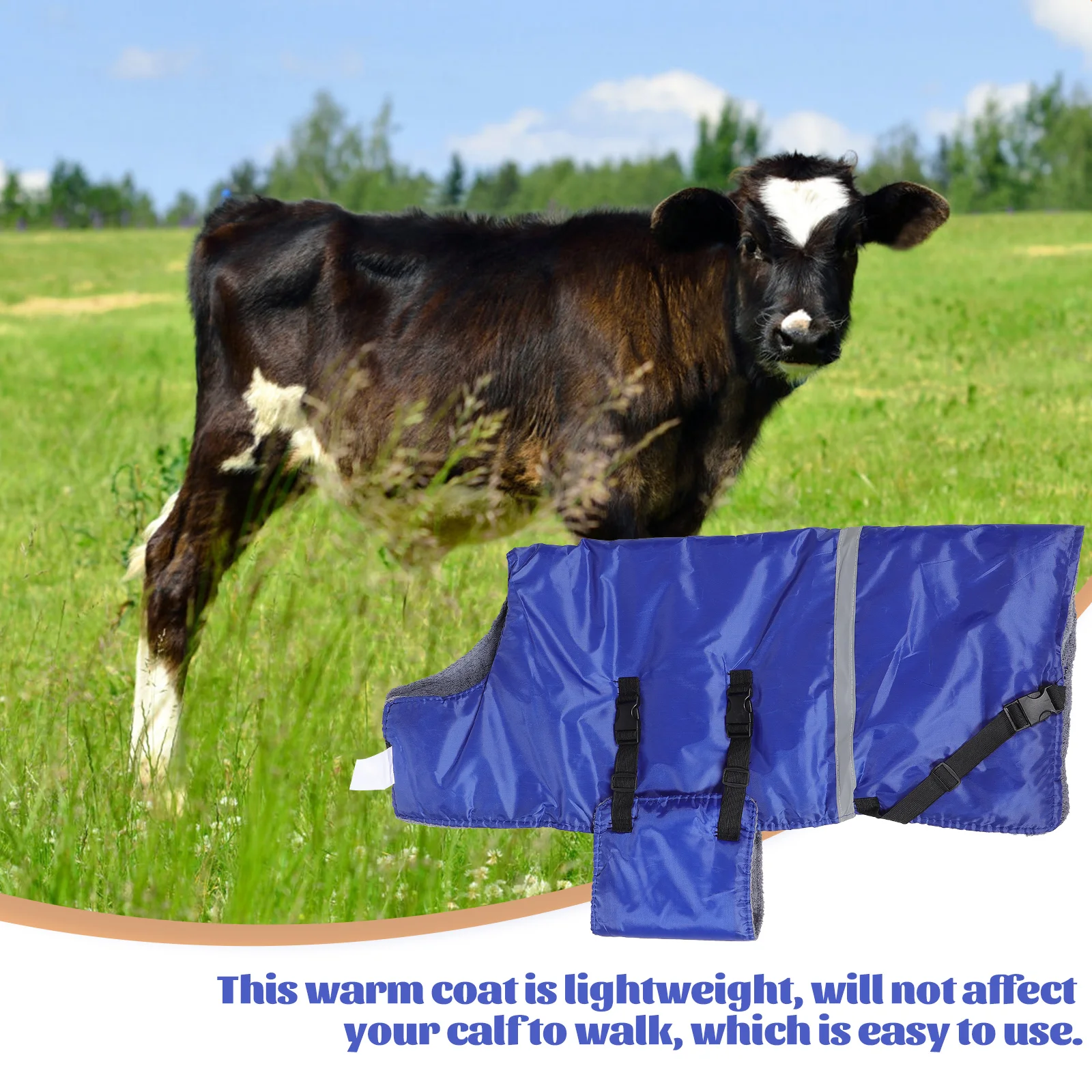 

Cold Weather Vest Waterproof Cow Coat Durable Warm Clothing Flannel Winter Supplies Calf Clothes Winter Coat