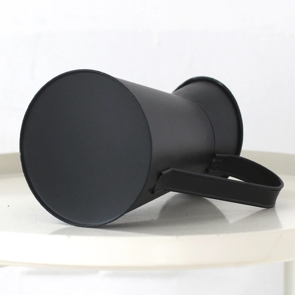 Artificial Iron Vase Black Plant Pot Water Spray Bottle Large Jug for Flower Arrangement