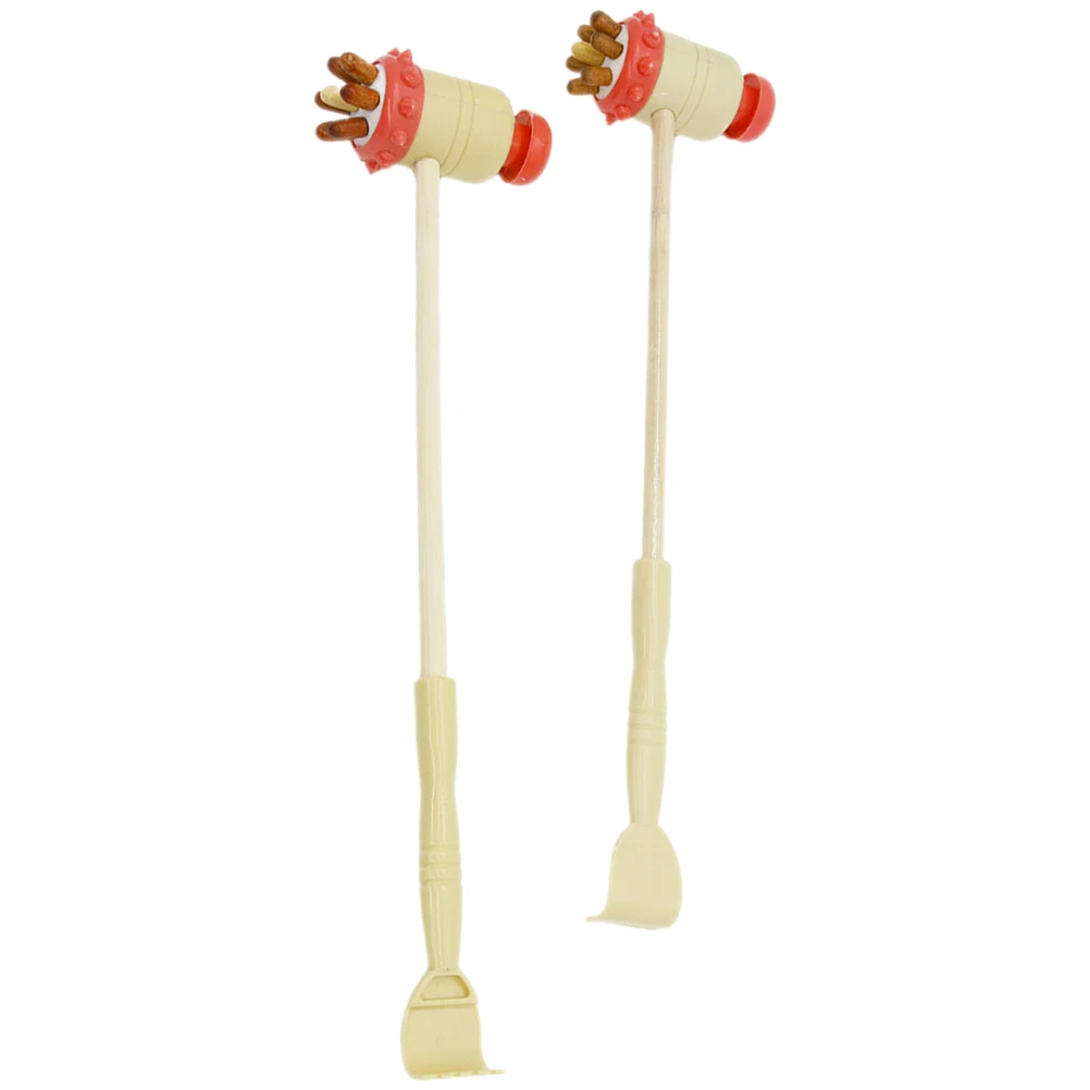 

2pcs Massage Hammer for Back Wood Massager H held Soft Hammers Portable Shoulder Body Relaxation Tools Manual Massagers