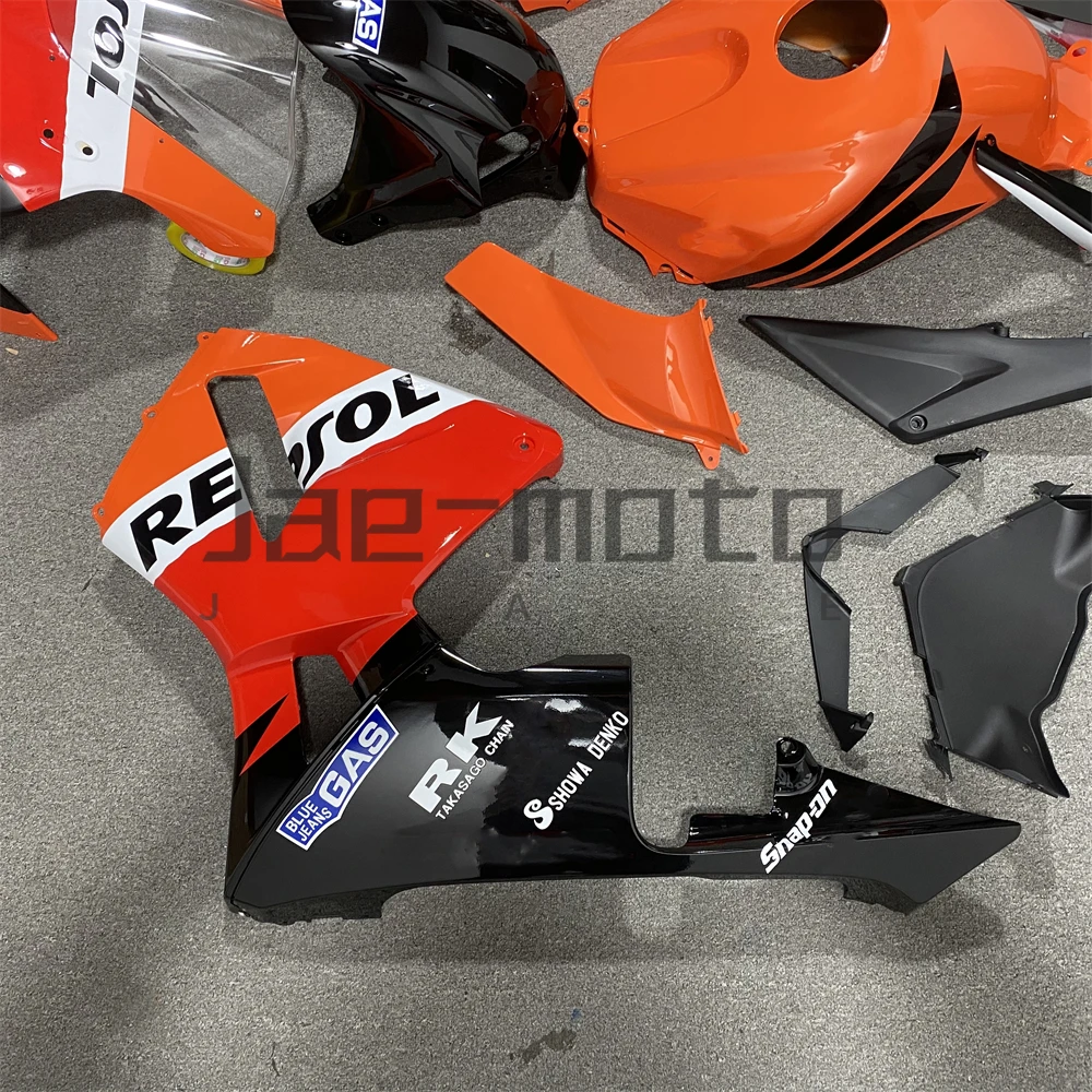 Para CBR600RR 2005-2006 F5 2005 2006 conjunto de carrocería de motocicleta carenados de plástico ABS de inyección de alta calidad Repsol naranja Y