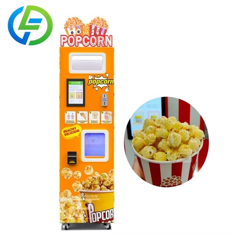 Customized Wholesale Price Electric Automatic Pop Corn Machine Popcorn Making Maker Machine Commercial Popcorn Vending Machine