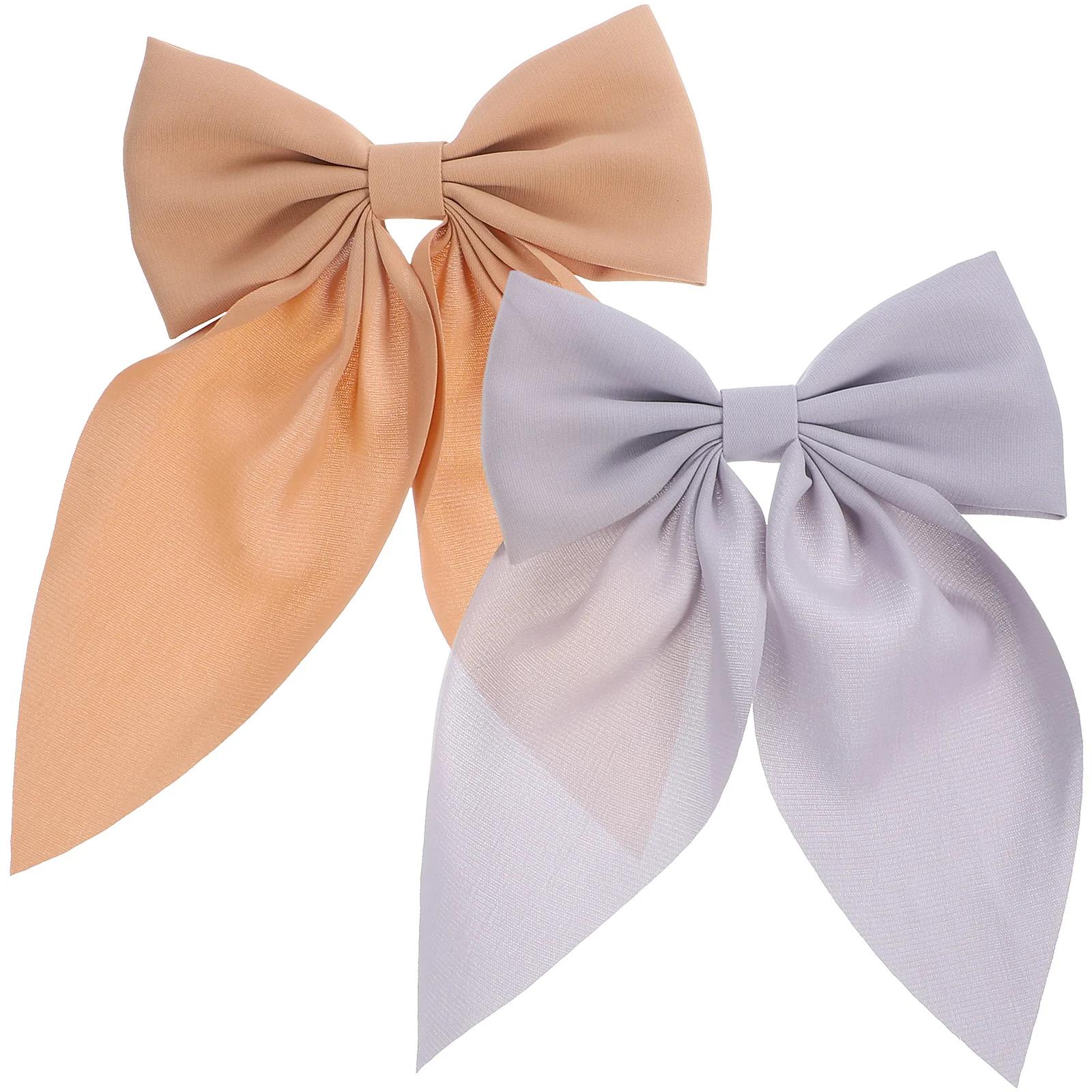 

2 pcs Bow Hair Clips for Girls Large Bows Toddler Hair Accessories Sweet Barrettes Children Baby Hairpins Girly Simple Delicate
