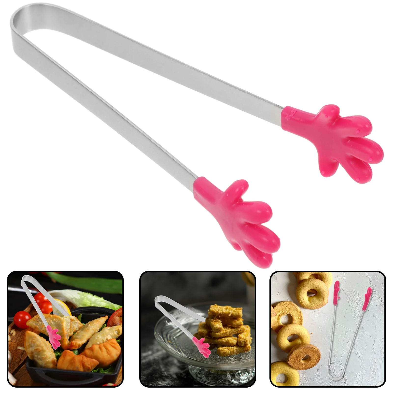 Mini Bbq Grill Kitchen Appliances Stainless Steel Tongs Small Rosy Cooking Food