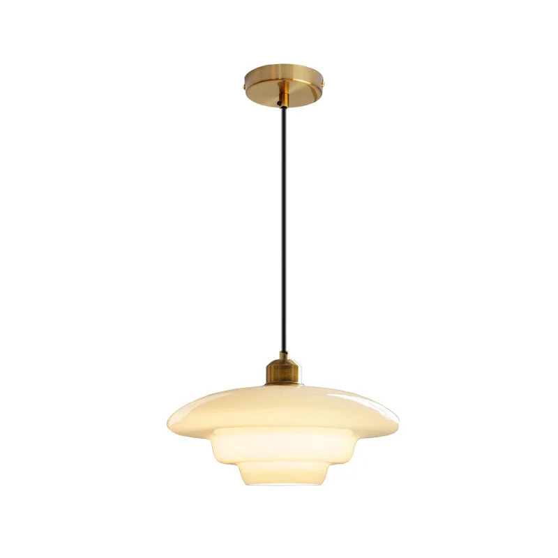 Nordyckie Lampy Wiszące Dekoracyjne LED E27 w Stylu Kremowego Wiatru, Szkło Mleczne, Nowoczesne Oprawy Oświetleniowe, Wyspa Kuchenna, Jadalnia, Sypialnia — 2