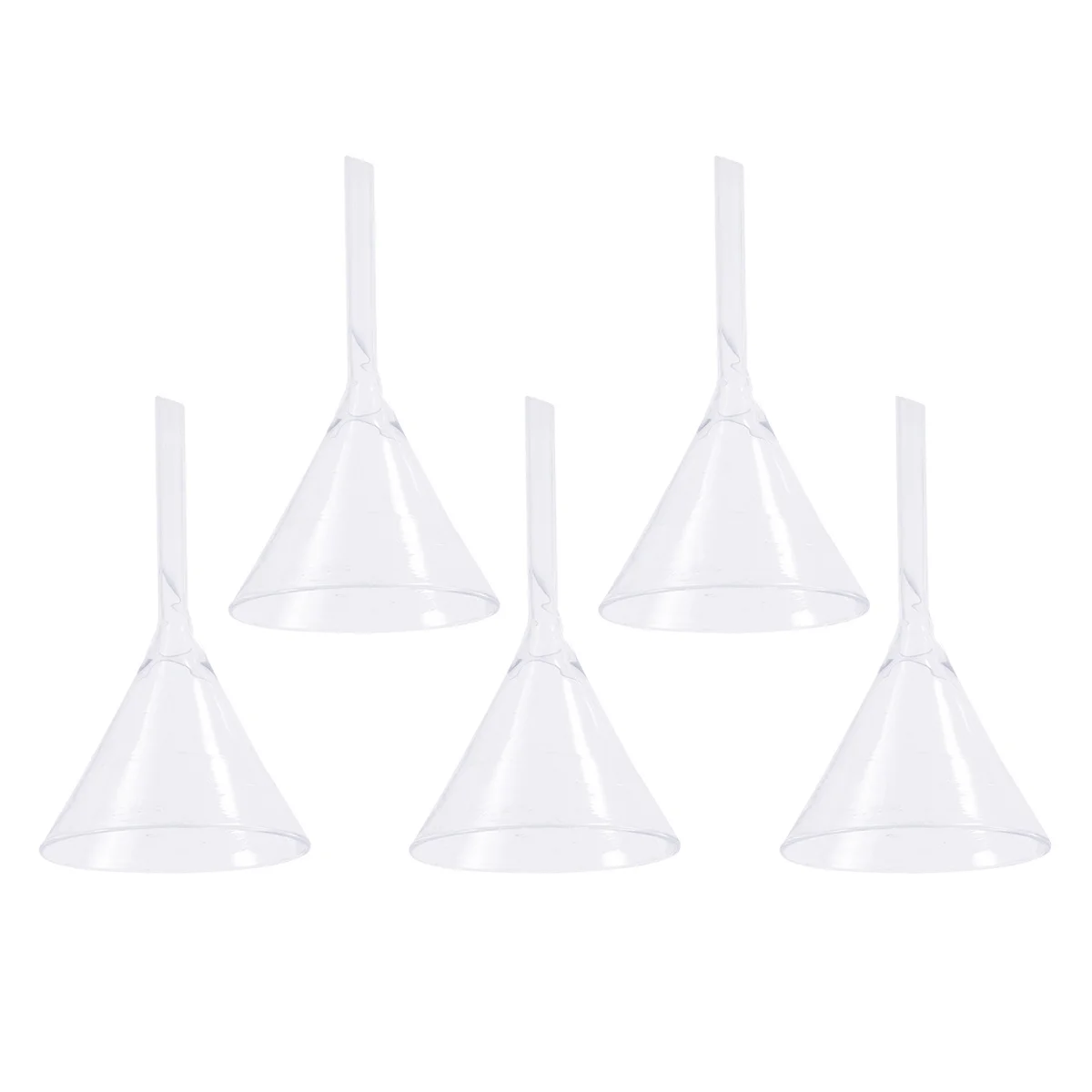 5 قطعة قمع زجاجي أدوات مختبر الكيمياء التحليلية قابلة لإعادة الاستخدام اليد قابل للغسل خفيفة الوزن صنعة دقيقة 40 مللي متر #5