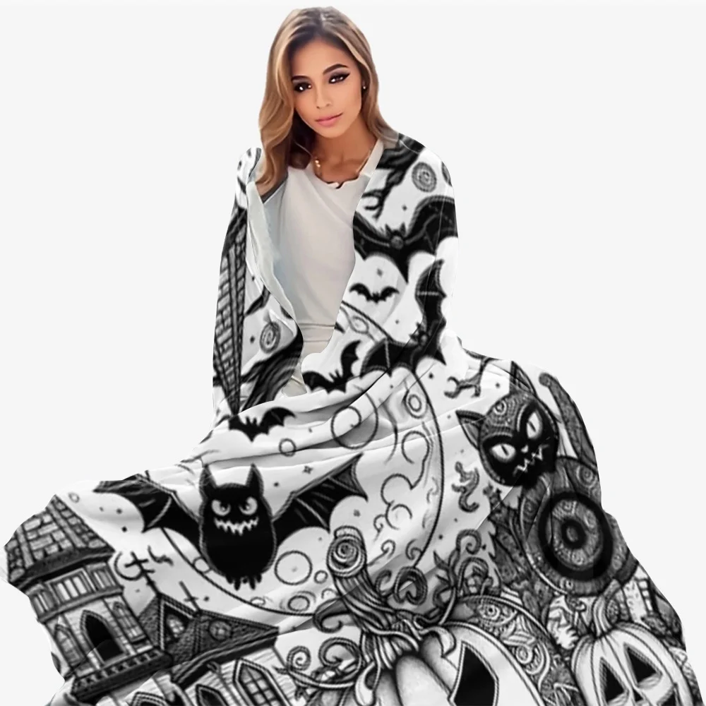 Halloween pumpkin printed blanket product view