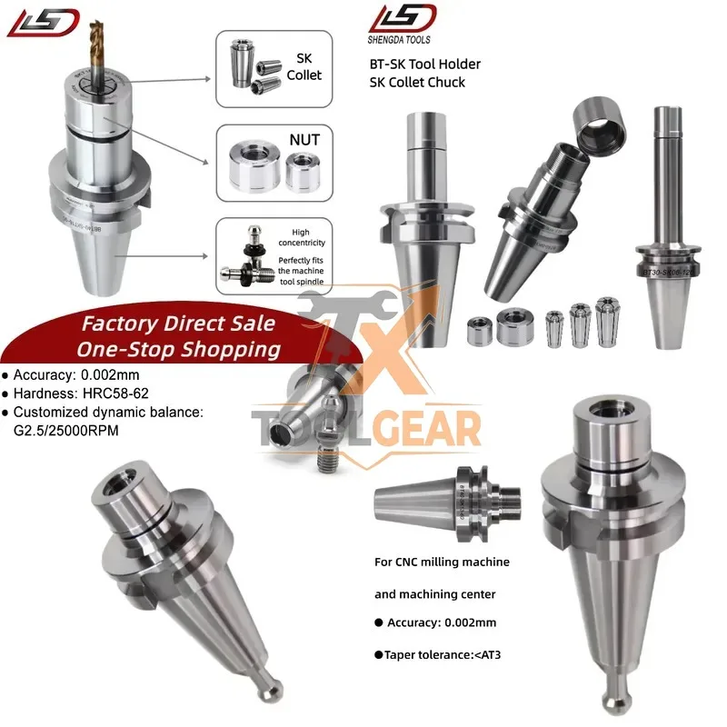 2026China*Factory* Hot Sale MAS403 High Speed Collet Chuck BBT40 SK06 SK10 SK16 SK20 SK25 Collet Chuck Tool Holder for Cnc