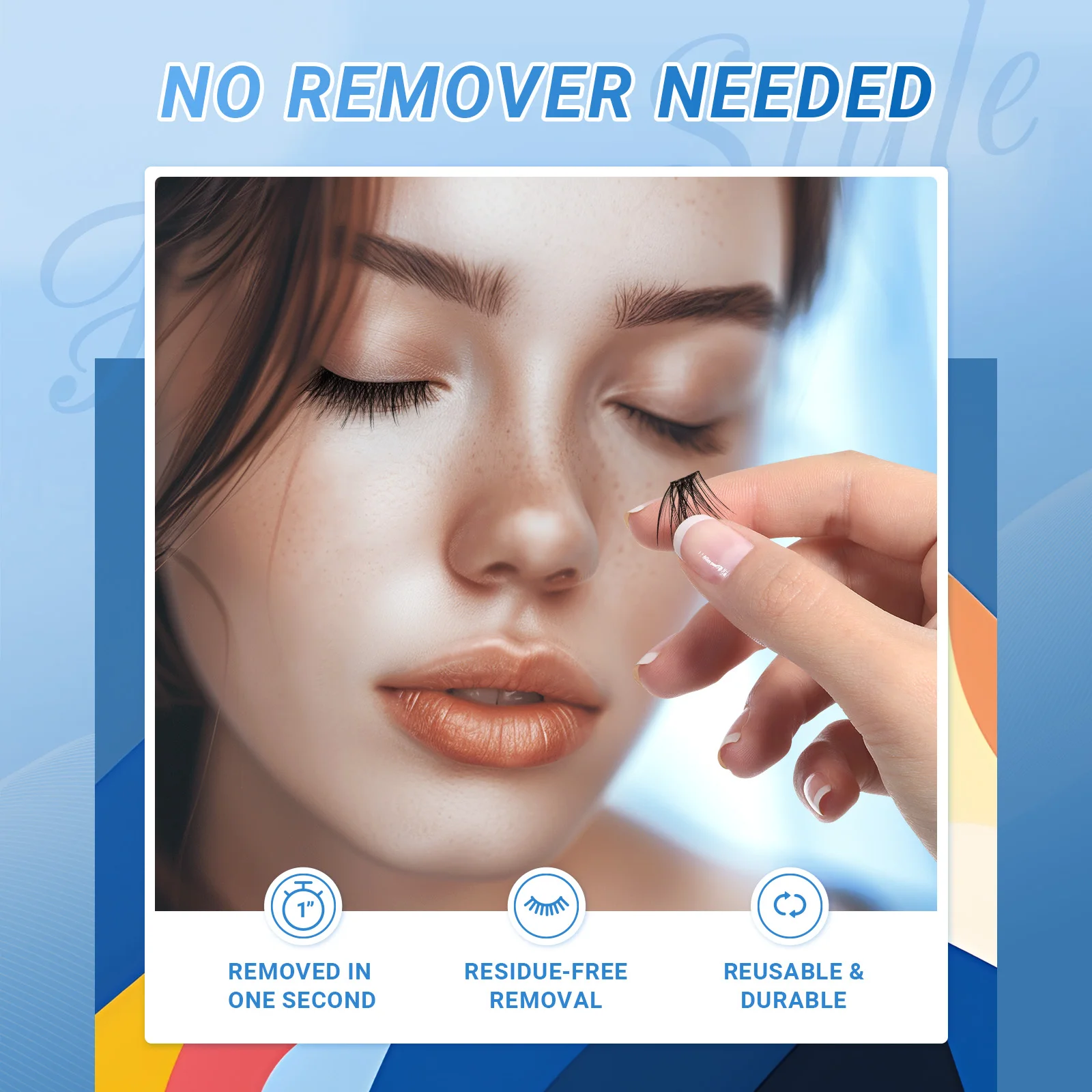 NAGARAKU Selbstapplizierbare Manga DIY Cluster-Wimpernverlängerung Segmentierte Wimpern Kleberfreie Make-up-Tools Anti-Klebstoff-Pinzette – Detail 11