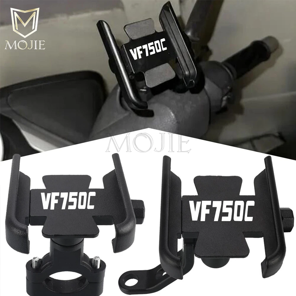 Universal Rearview Mirror Handlebar Phone Holder Cellphone Stand For Honda VF750 VF750C VF750CD VF750CD2 VF750F VF750S 1982-2003