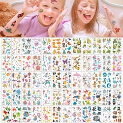 60 Different Style Fake Tattoo Sticker Cards For Children Cute Mermaid Princess Avocado Temporary Tatoos Kids Boys Girls Sticker
