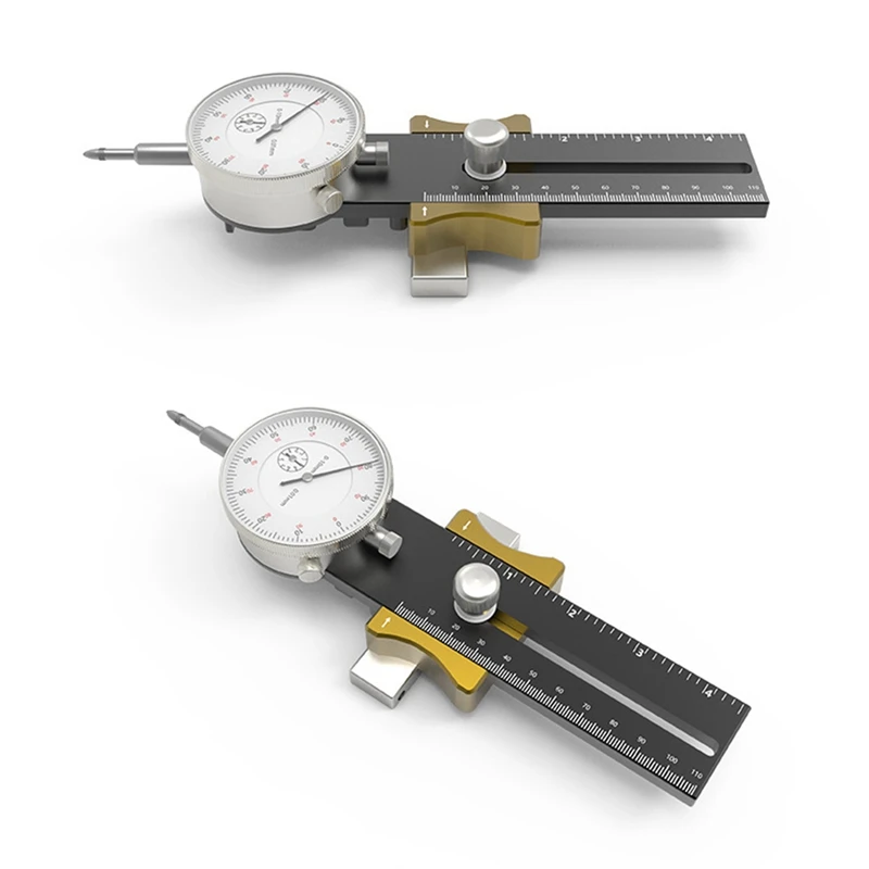 Table Saw Dial Gauge Corrector Black Aluminum Alloy About 230Mm Long For Saw Table Saw Blade Parallelism Correction