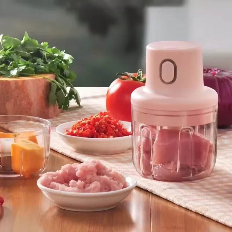 Electric Garlic Crusher USB Wireless Vegetable Cutter Meat Grinder Sturdy Press Mincer Food Masher Chopper Mixer Kitchen Tools