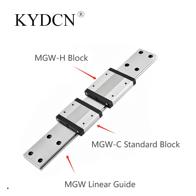 Mini Linear Guide MGW MGN7 MGN9 MGN12 MGN15 Carriage 100 200 350 500 800mm 2 Rail+4 Block Kit For CNC 3D Printer DIY Automation
