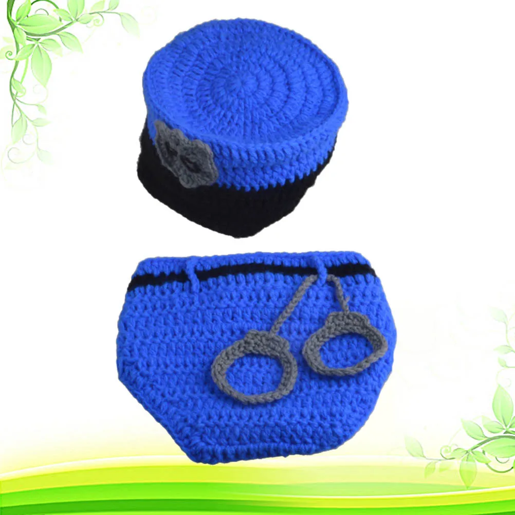 

Long-Lasting Baby Police Hat Set for Kids Creative Design Non-Fading Comfortable Wear Photography Gift Baby Police Hat