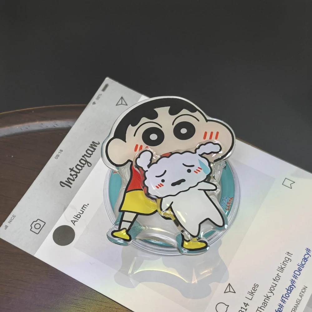 Crayon Shin-chan Niedlicher Magnetischer Handyhalter für Magsafe, Griptok Grip Tok Ständer für iPhone und Samsung, Faltbarer Kabelloser Ladehalter – Detail 15