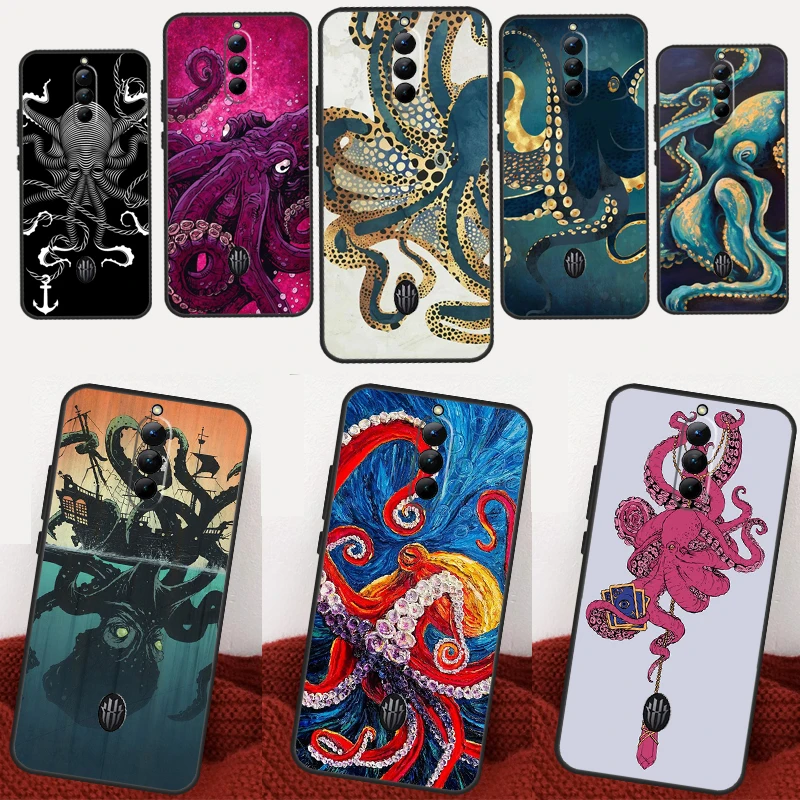 Octopus Walking For Red Magic 8 Pro Plus Phone Case For Red Magic 6 7 6S 7S Pro 6R 5S 5G 8S Pro Plus Cover