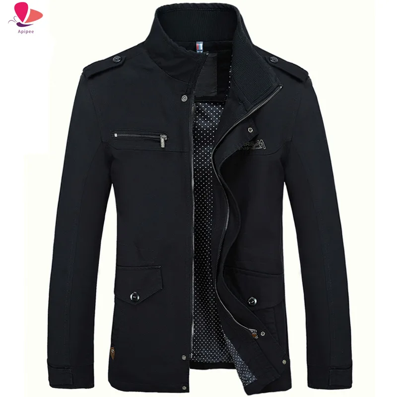 

APIPEE 2024 New Men Jacket Coat New Fashion Trench Coat New Autumn Brand Casual Silm Fit Overcoat Jacket Male 5XL