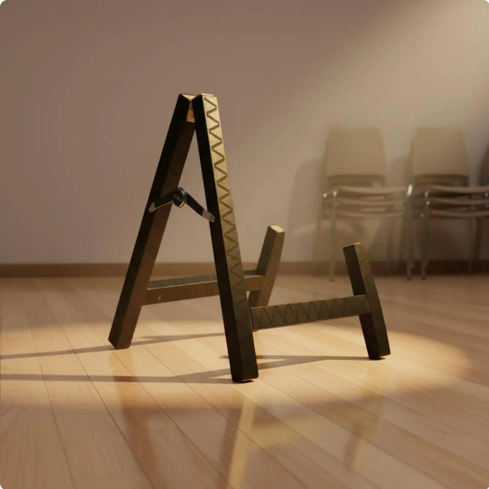 Folding Bamboo Guitar Stand Rack for Multiple Acoustic Electric Bass Guitars with Cushioned Contact Points Display