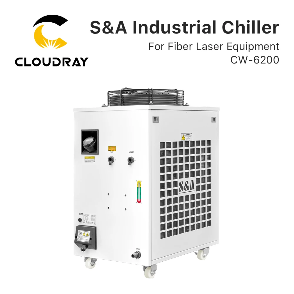 Cloudray Original S&A Industrial Chiller CW-6200 75L/min Flow R-410a Refriferant for Machine Water Colling System