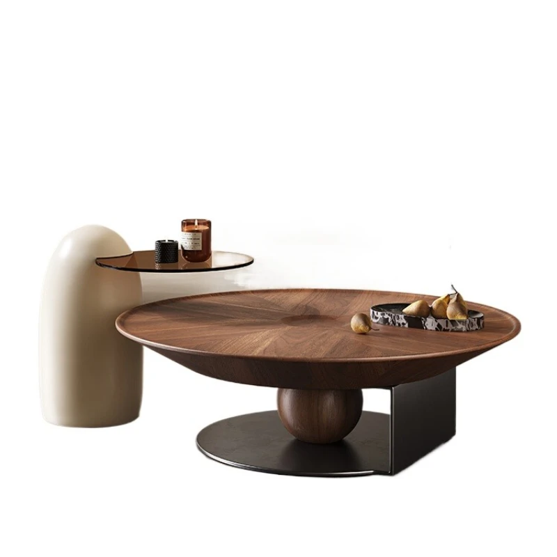 

Creative minimalist coffee table combination, ancient high-end minimalist art side table in the living room