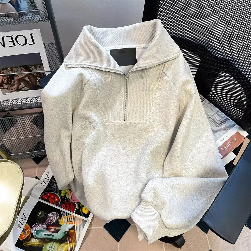 Loose Female Top Baggy Korean Pullovers Spring and Autumn Casual Sport Nice Color Essential Coat E Novelty M Women's Sweatshirts