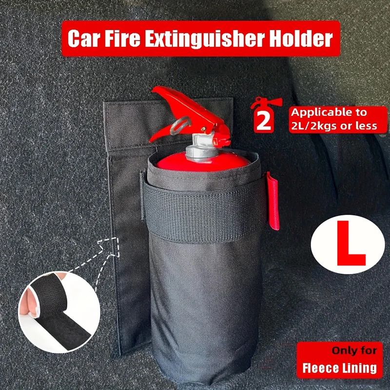 Organizador de extintor de incendios para coche de tela Oxford - Bolsa de almacenamiento duradera para maletero y soporte para respaldo de asiento, para almacenamiento de extintor de incendios - 1 unidad