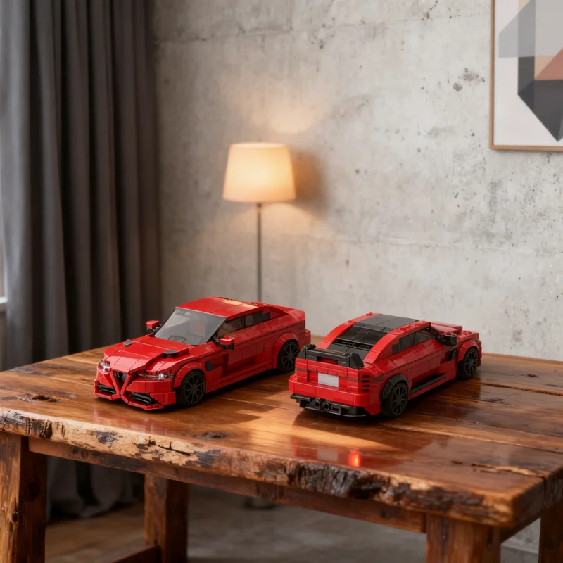 

Набор строительных блоков MOC Alfa Romeo Giulia Quadrifoglio и City Champions, 415 деталей, для самостоятельной сборки, креативный подарок, коллекционный предмет, декор для витрины