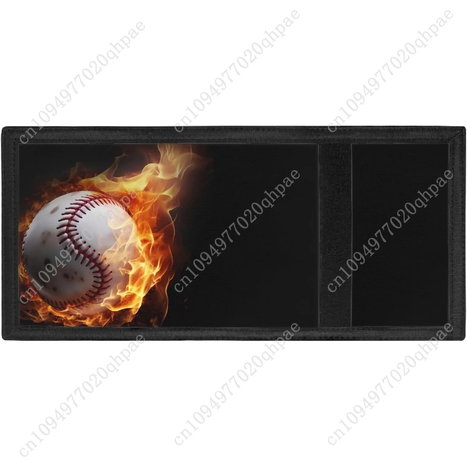 محفظة البيسبول ذات الاسم المخصص للأولاد محافظ ثلاثية الطي مخصصة رفيعة وحامل بطاقات متعدد سهل الحمل وجيوب للعملات المعدنية بسحاب