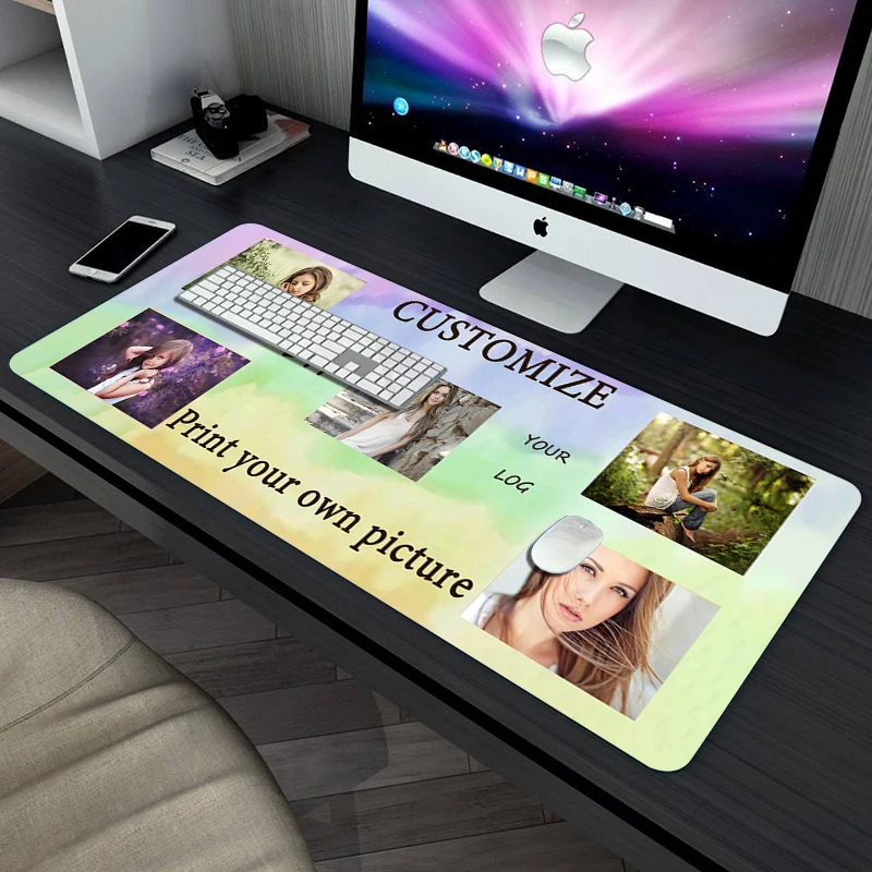 Personaeuizado personalizado hd impressão mousepad grande personalizado mouse pad computador bloqueio borda teclado pc mesa almofada dropshopping