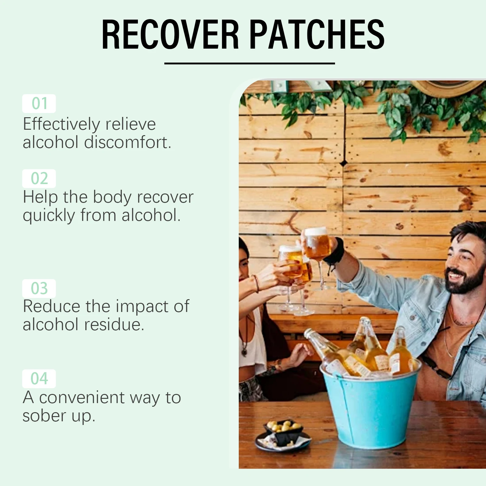 GLP-1 Body Care Patch Fat Burning Patch Appetite Control Hangover Relief Recovery Concentration Focus Patch Body Sculpting Patch view 4