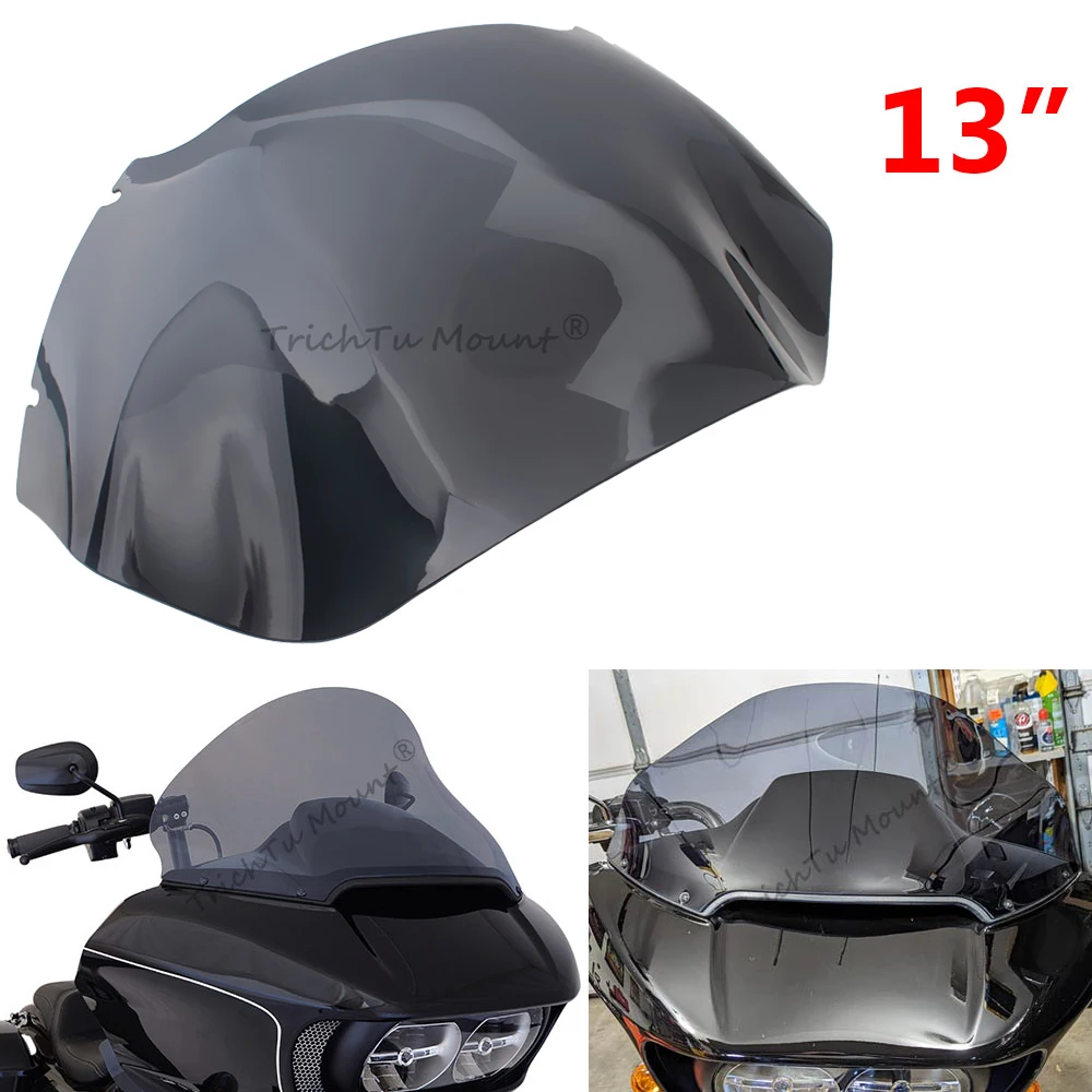 

For Harley Road Glide 3 FLTRT Custom CVO/SE FLTRSE 2015-UP Motorcycle 13" Wave Windshield Windscreen Fairing Wind Deflector