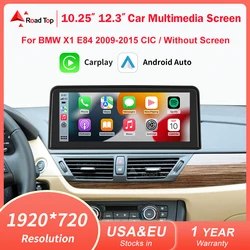 10.25'' 1920*720 Wireless CarPlay Android Auto Car Multimedia for BMW X1 E84 2009-2015 CIC iDrive Touch Screen Head Unit
