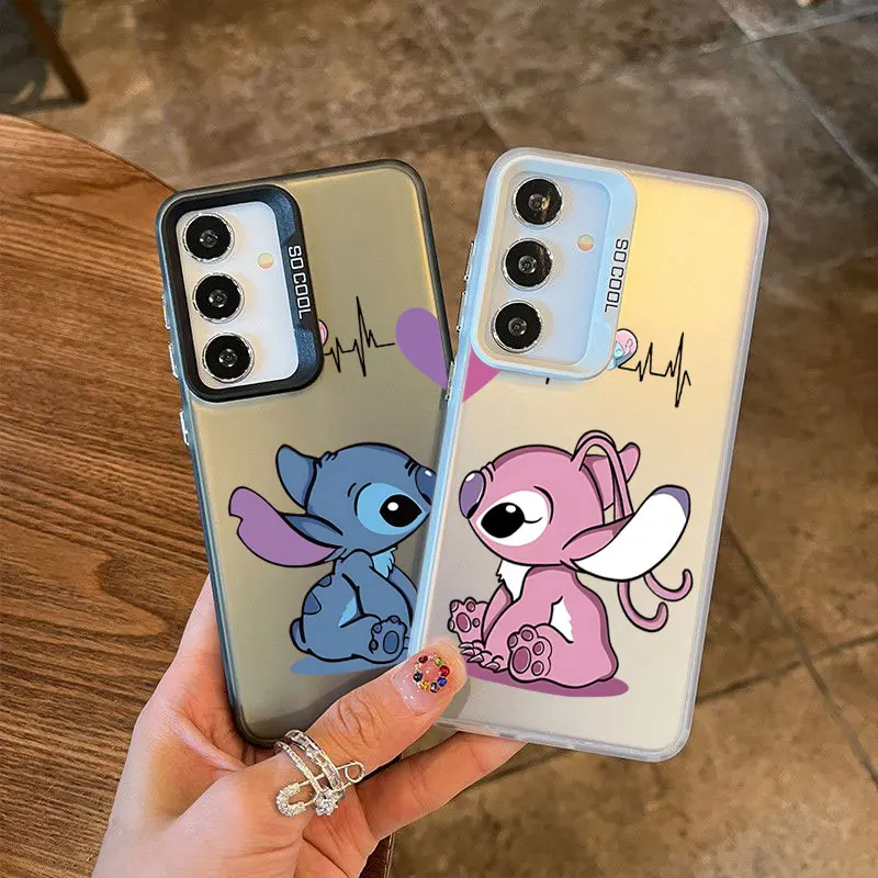 Phone Case For Samsung A06 A12 A13 A14 A15 A16 A23 A24 A25 A26 A33 A34 A35 A36 A52 A54 A55 A56 Cute Stitch Love