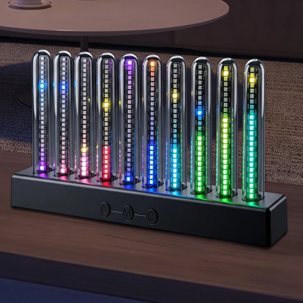 Audio Spectrum Visualizer LED Bar Reacts to Every Beat in Real Time Multi Color Music Light for Car Studio Desk