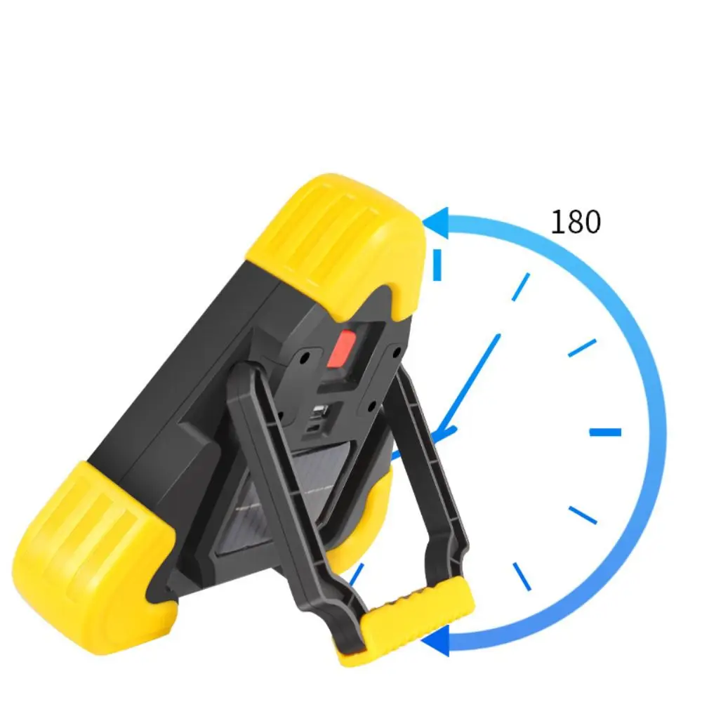 แบบพกพา 2-IN-1 ไฟเตือนพลังงานแสงอาทิตย์ความปลอดภัยสามเหลี่ยมป้ายเตือน Roadside Breakdown LED Work Light Camping