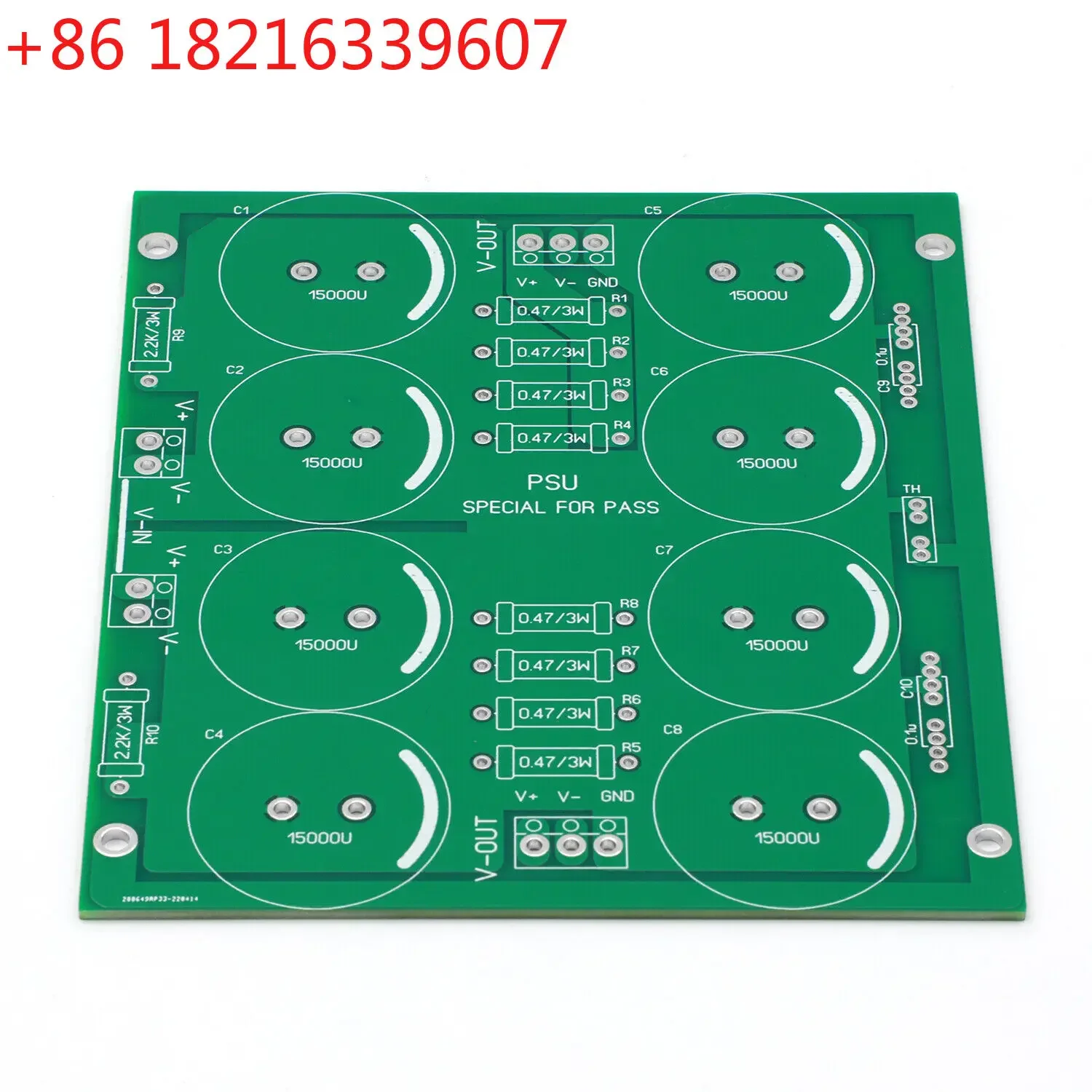 High-end PASS Dedicated Power Supply Board PCB CRC 8-Capacitor PSU For Class A Audio Amplifier