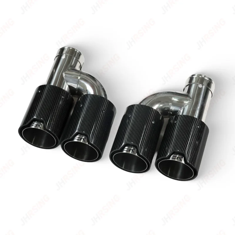 1PCS Universal Car Exhaust Pipe Carbon Fiber ER Performance Style h Type Pipes for Automotive Bmw Muffler Tip