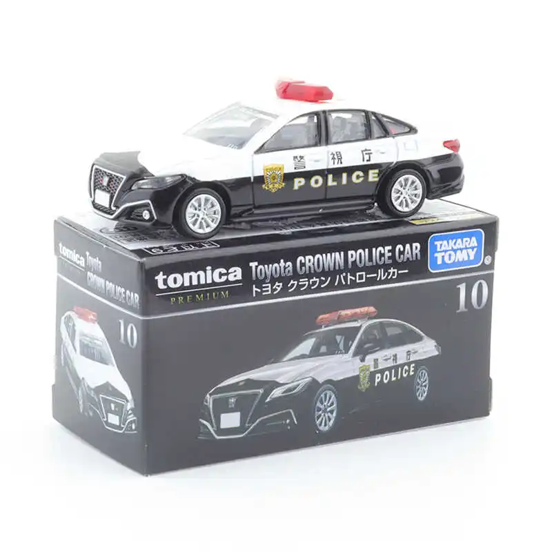 TAKARA TOMY Police patrol car TP10 Toyota Crown Alloy model, children's collection of decorative toys, gifts for children.