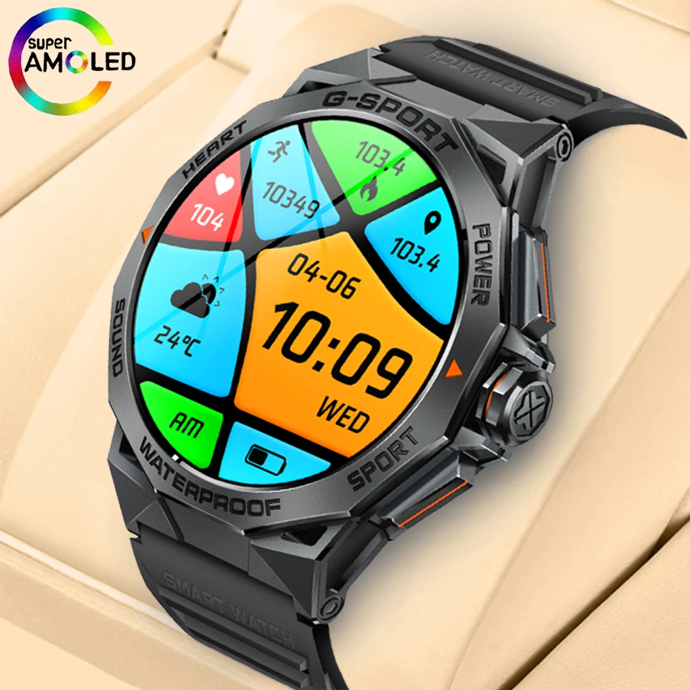 

Men's 2024 New Watch 1.96-inch AMOLED Screen 466 * 466 HD 5.0 Bluetooth Call 400mAh Men's Sports and Fitness Smart Watch