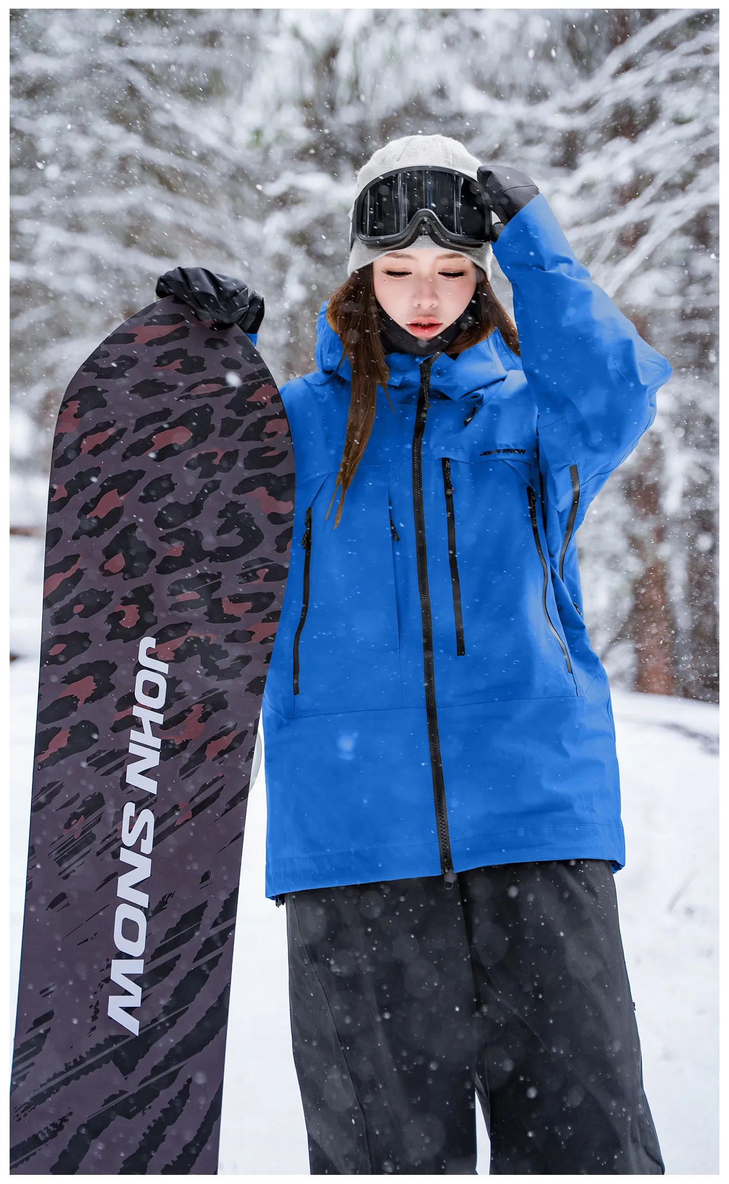 2026 John Snow Unisex Lose Skijacke Vollständig Versiegelt Wasserdicht Winddicht Warme Snowboardjacke für Männer und Frauen Winter Outdoor – Detail 25