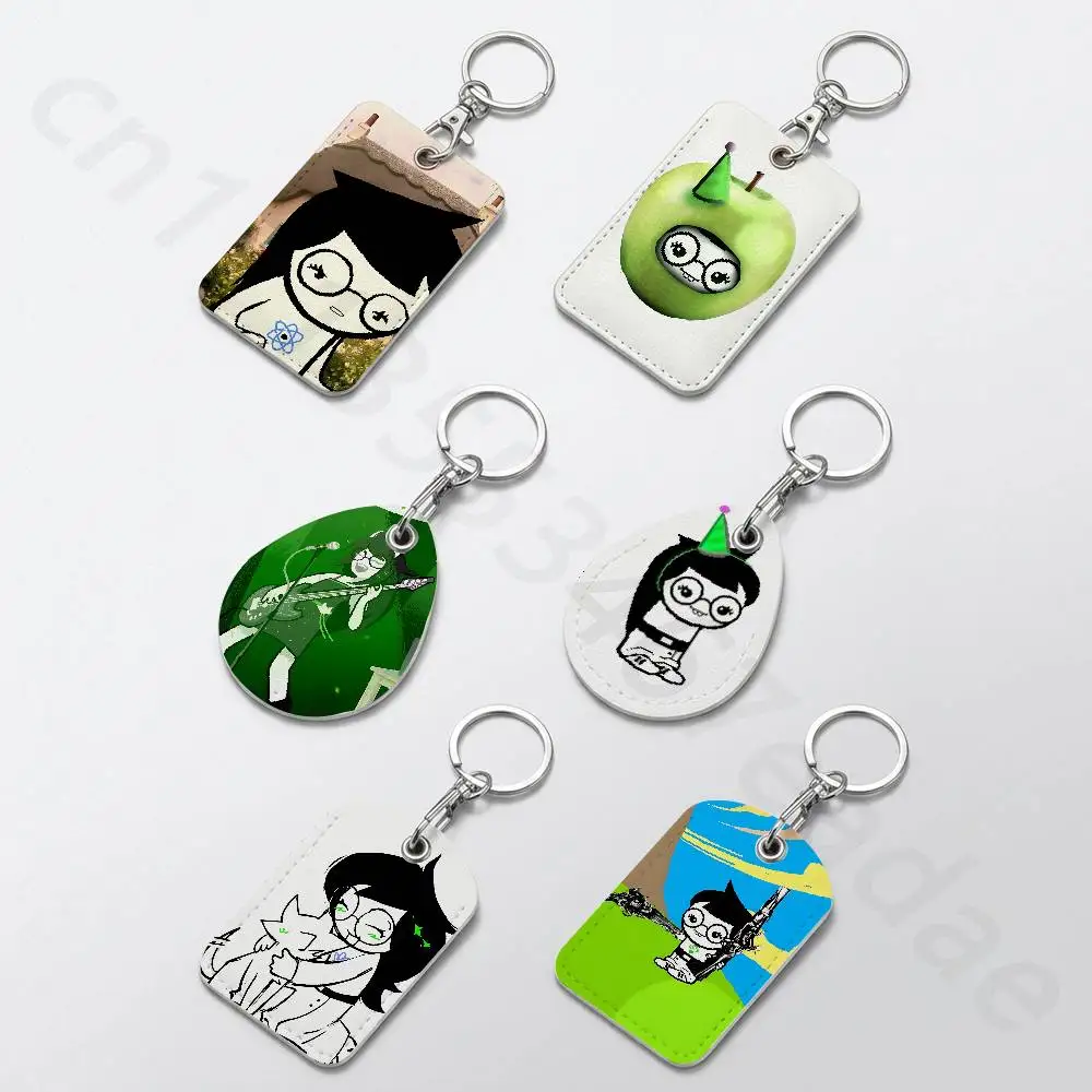 J-Jade Harley H-Homestuck Personalised Print Card Holder Suitable For Holder Girls Door Card Case Women Badge Holder Keychain