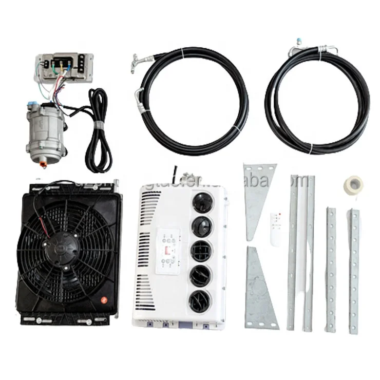 Kit AC Carro Elétrico, Ar Condicionado, Mudo, Undermount, 12 V