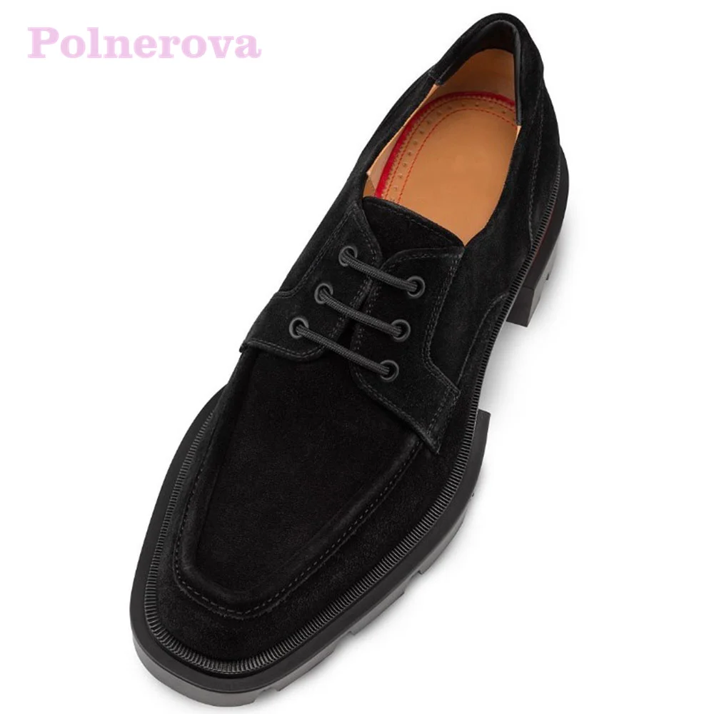 Scarpe da uomo stringate in pelle scamosciata di mucca Design di marca di lusso oxford neri scarpe da sposa Business in vera pelle scarpe Casual da uomo primaverili