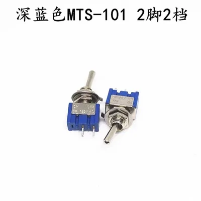 1000Pcs MTS-101 2 Pin SPST Switch ON-OFF 2 Position AC125V/6A 250V/3A 6mm Blue Mini Toggle Switches