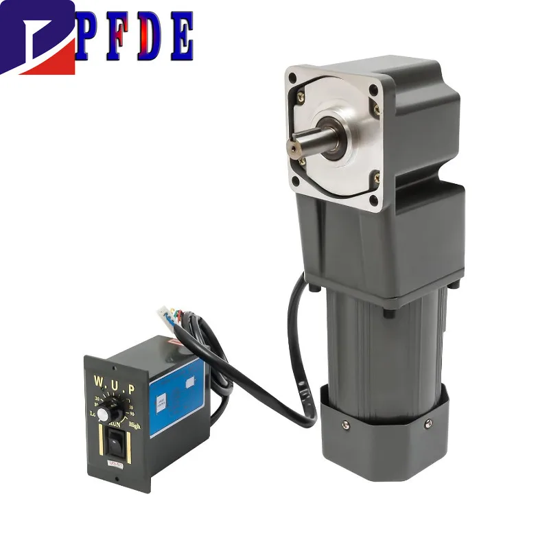 AC110V/220V 120W 90°Right Angle Electric Gear Motor High Torque Motor with Variable Speed Controller Governor Gear Reducermotor