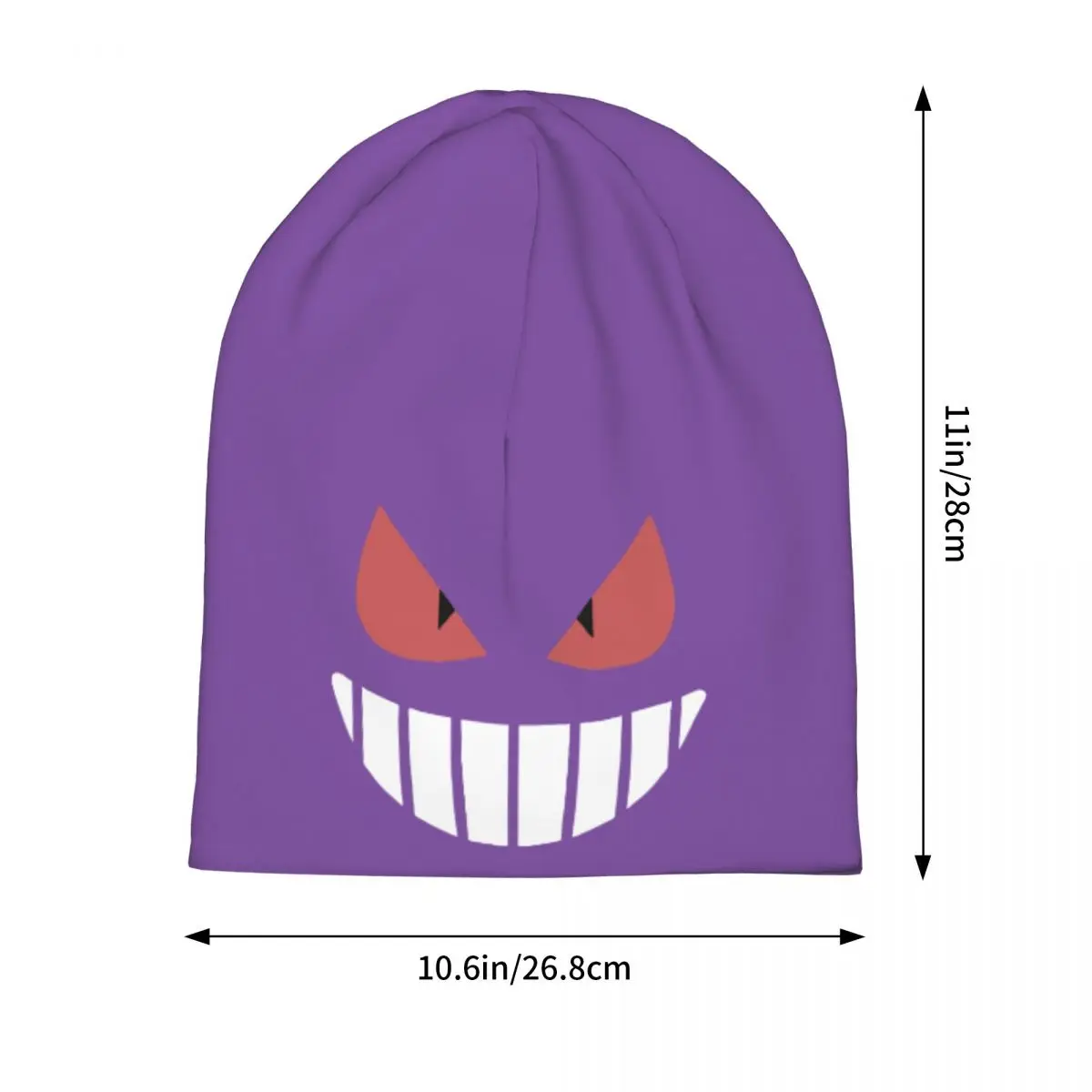 Pokemon gengar rosto bonnet chapéu hip hop esqui crânios gorros chapéus dos desenhos animados anime jogo masculino feminino chapéu de malha quente bonés de dupla utilização