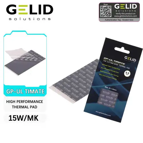 GELID-Almohadilla térmica GP-Ultimate, placa base de silicona, para grasa, disipación del calor, de tamaño múltiple, 15 W/MK, CPU/GPU