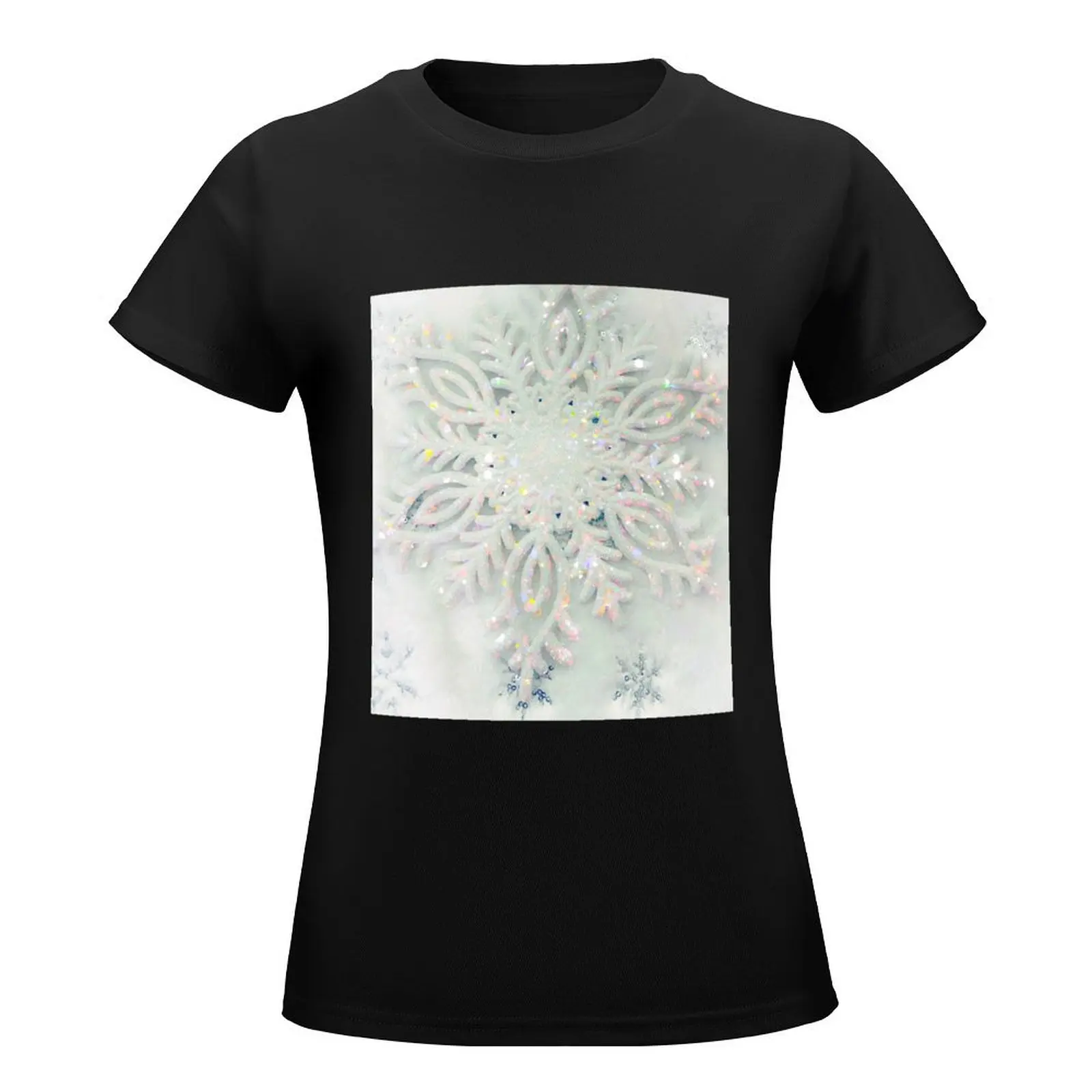 Glittery Snowflake No. 3 T-Shirt Blouse oversized t-shirts for Women pack