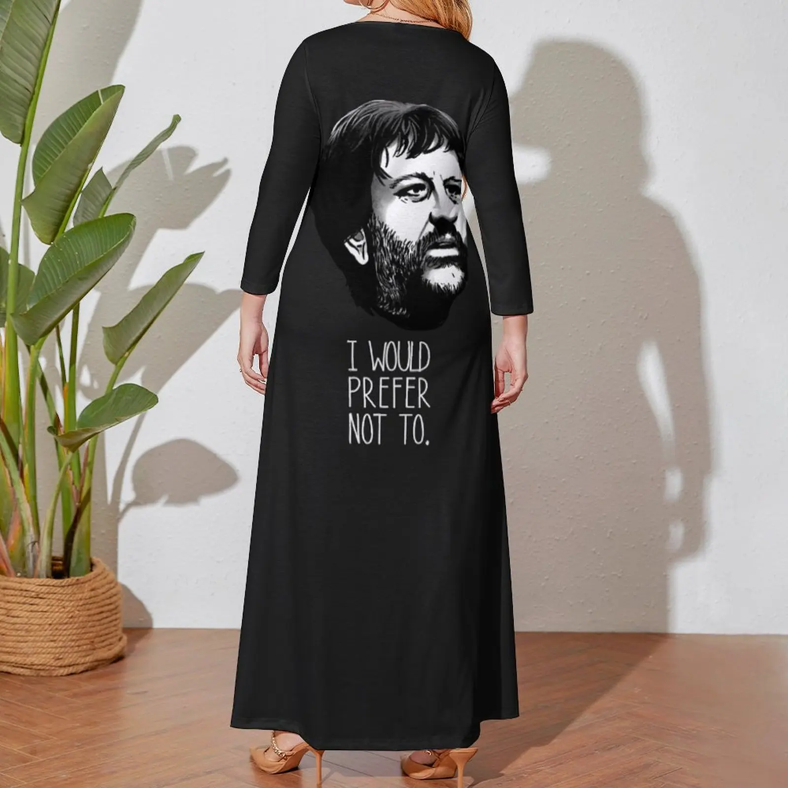 Je ne préférerais pas. -Slavoj? Robe à manches longues pour femme, jupe d'été, i?ek